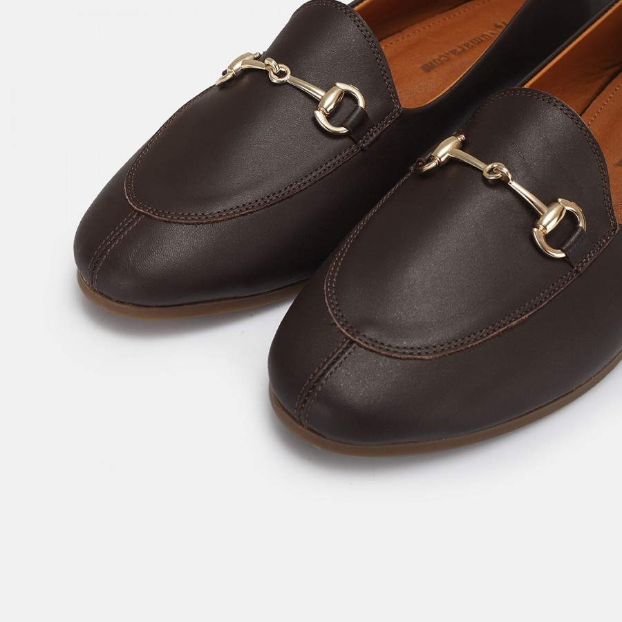 Loafer Ayakkabı Kahverengi Hakiki Deri
