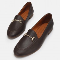Loafer Ayakkabı Kahverengi Hakiki Deri