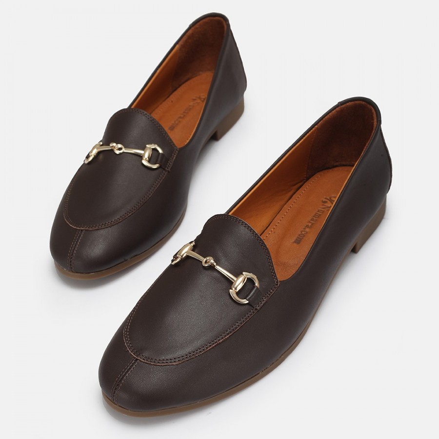 Loafer Ayakkabı Kahverengi Hakiki Deri