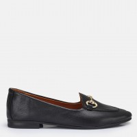 Loafer Ayakkabı Siyah Hakiki Deri