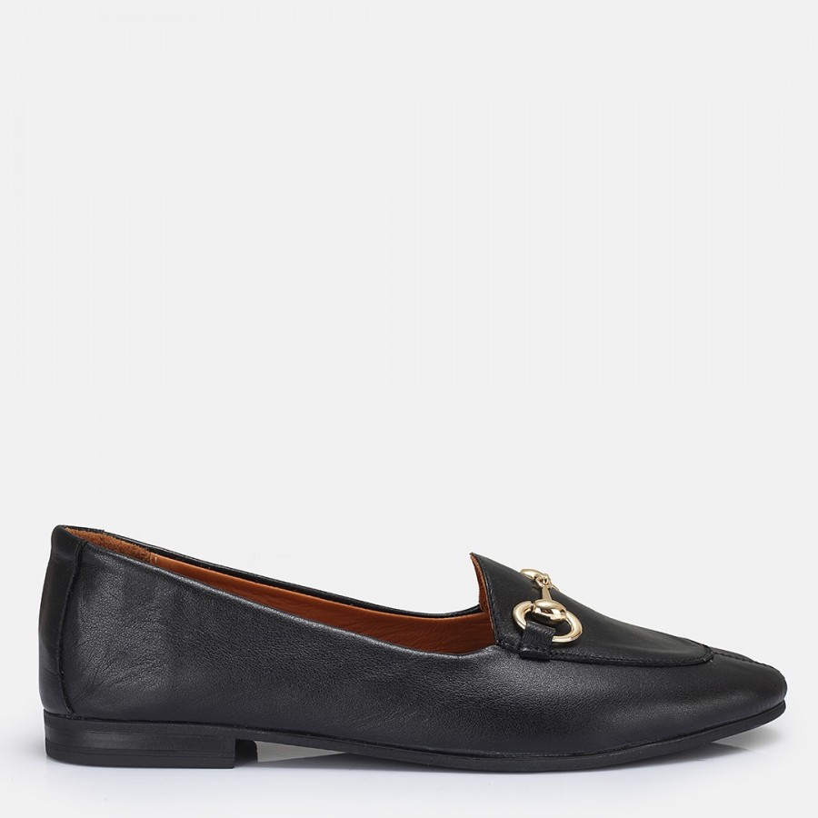 Loafer Ayakkabı Siyah Hakiki Deri