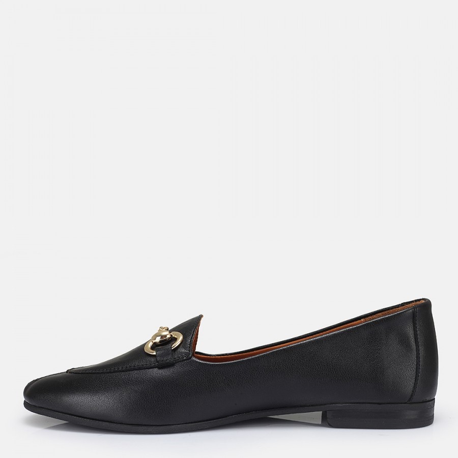 Loafer Ayakkabı Siyah Hakiki Deri