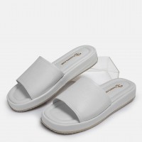 Terlik Beyaz Hakiki Deri Comfort