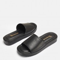Terlik Siyah Hakiki Deri Comfort