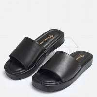 Terlik Siyah Hakiki Deri Comfort