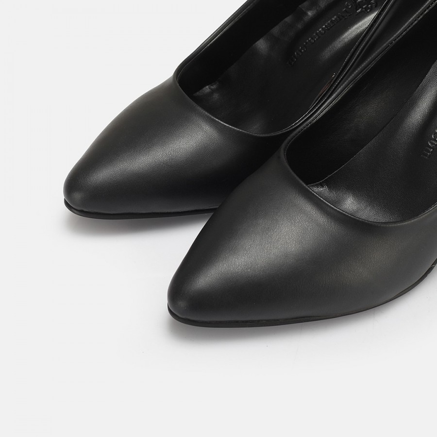 Stiletto Siyah Kalın Topuk