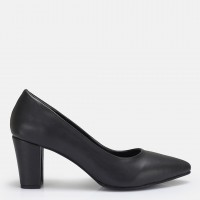 Stiletto Siyah Kalın Topuk