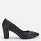 Stiletto Siyah Kalın Topuk