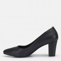 Stiletto Siyah Kalın Topuk