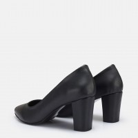 Stiletto Siyah Kalın Topuk