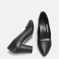 Stiletto Siyah Kalın Topuk