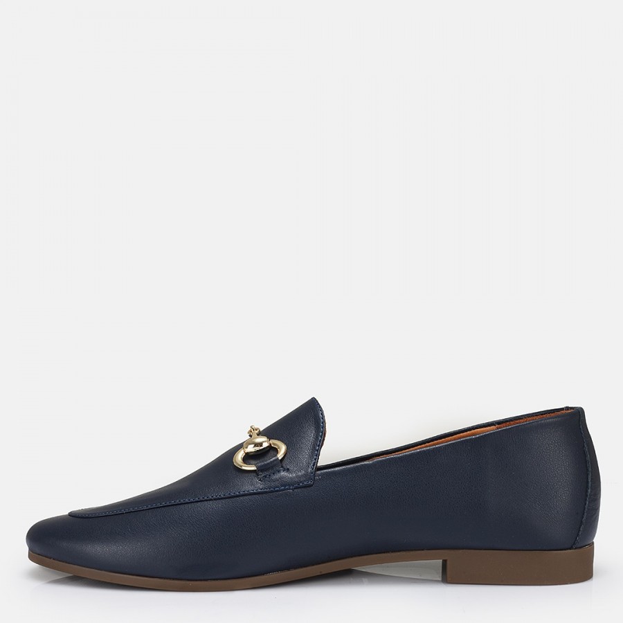 Loafer Ayakkabı Lacivert Hakiki Deri