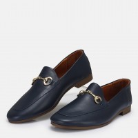 Loafer Ayakkabı Lacivert Hakiki Deri
