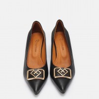 Stiletto Ayakkabı Siyah Tokalı