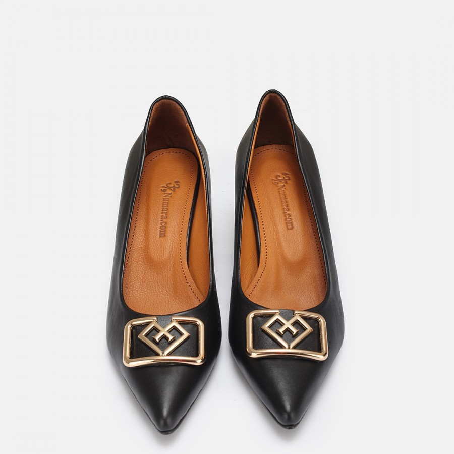 Stiletto Ayakkabı Siyah Tokalı