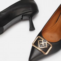 Stiletto Ayakkabı Siyah Tokalı