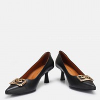 Stiletto Ayakkabı Siyah Tokalı