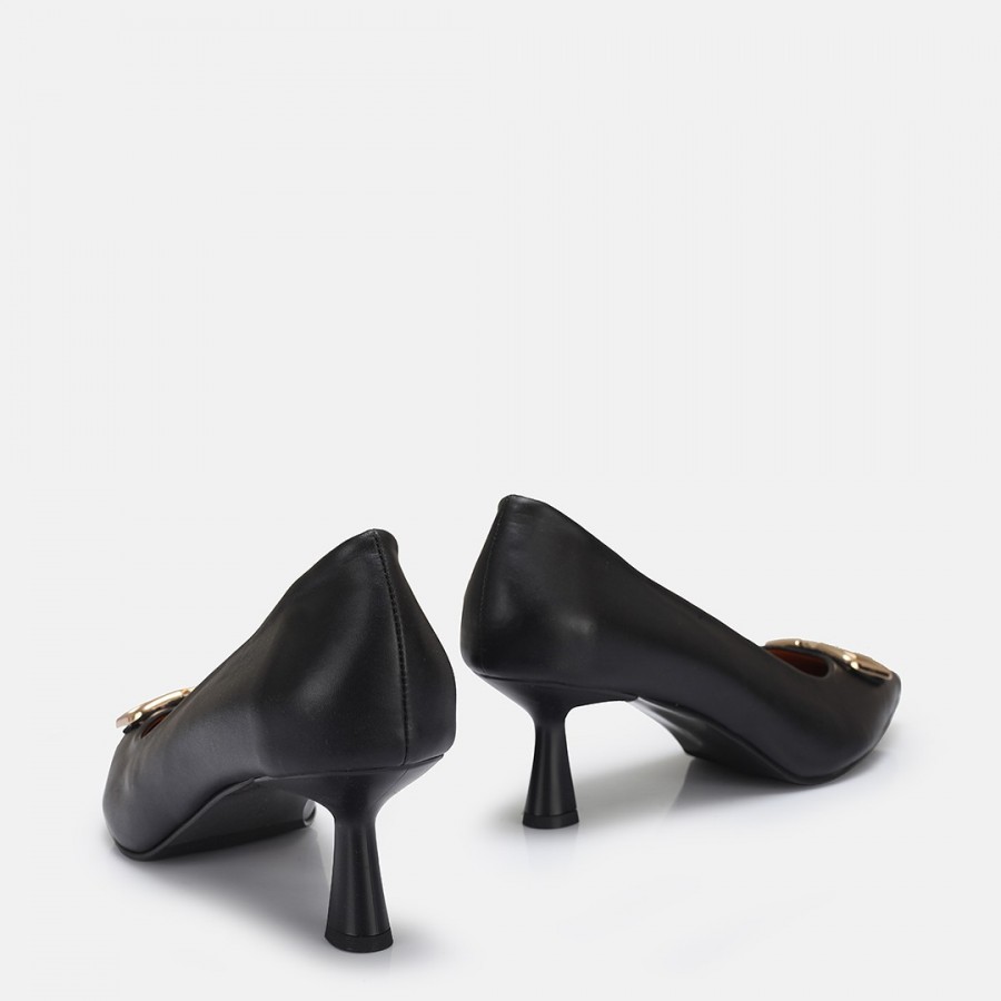 Stiletto Ayakkabı Siyah Tokalı