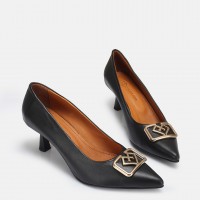 Stiletto Ayakkabı Siyah Tokalı