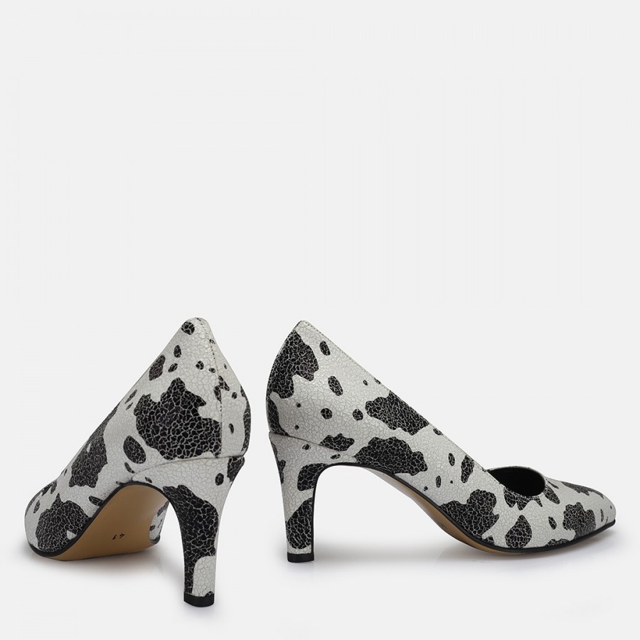 Stiletto Siyah Beyaz Desenli