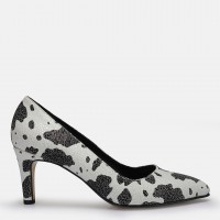 Stiletto Siyah Beyaz Desenli