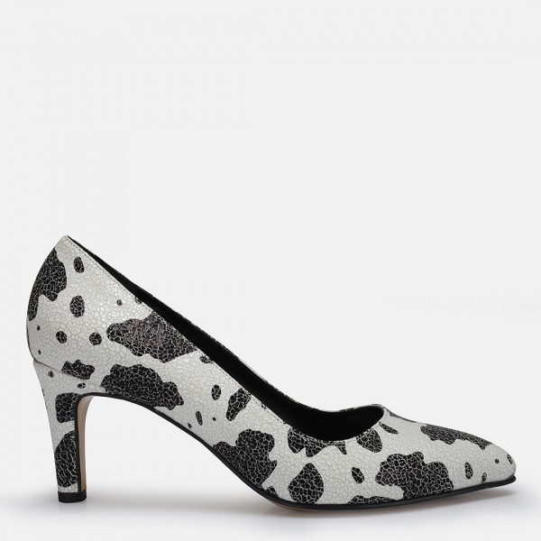 Stiletto Siyah Beyaz Desenli