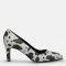 Stiletto Siyah Beyaz Desenli