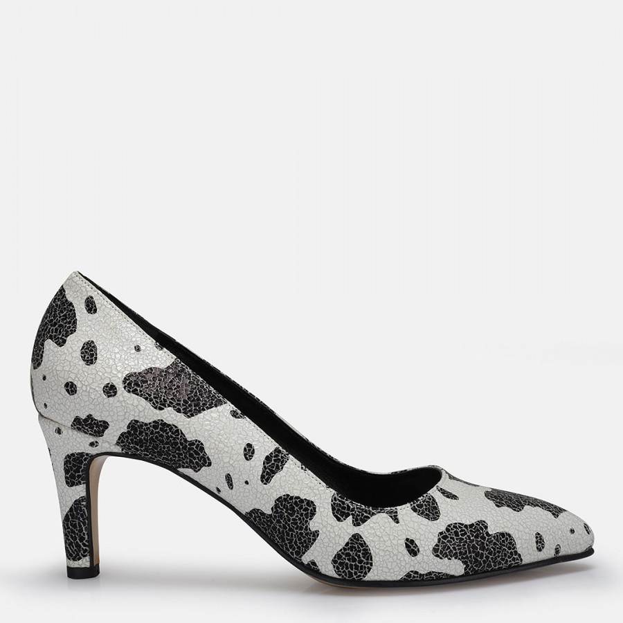 Stiletto Siyah Beyaz Desenli