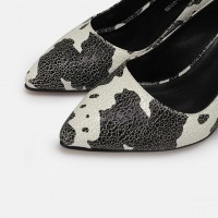 Stiletto Siyah Beyaz Desenli