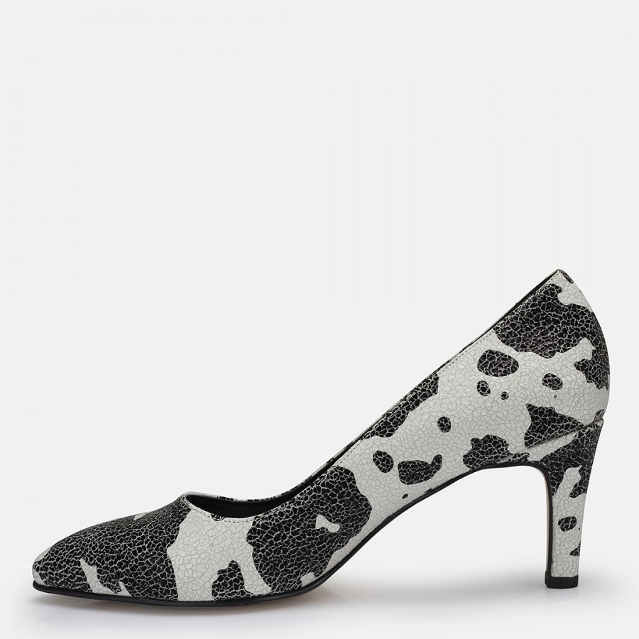 Stiletto Siyah Beyaz Desenli