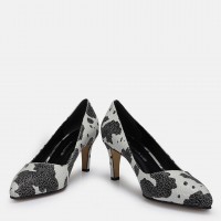Stiletto Siyah Beyaz Desenli
