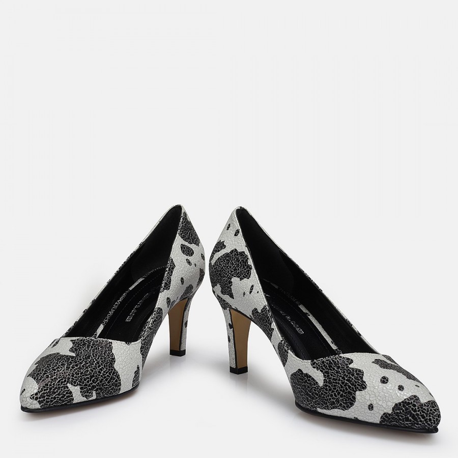Stiletto Siyah Beyaz Desenli