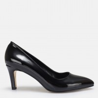 Stiletto Siyah Rugan Topuklu Ayakkabı