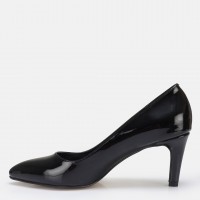 Stiletto Siyah Rugan Topuklu Ayakkabı
