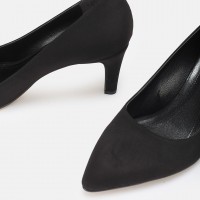 Stiletto Siyah Süet Topuklu Ayakkabı
