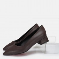 Stiletto Ayakkabı Kahverengi Az Topuklu