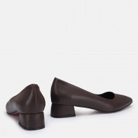Stiletto Ayakkabı Kahverengi Az Topuklu