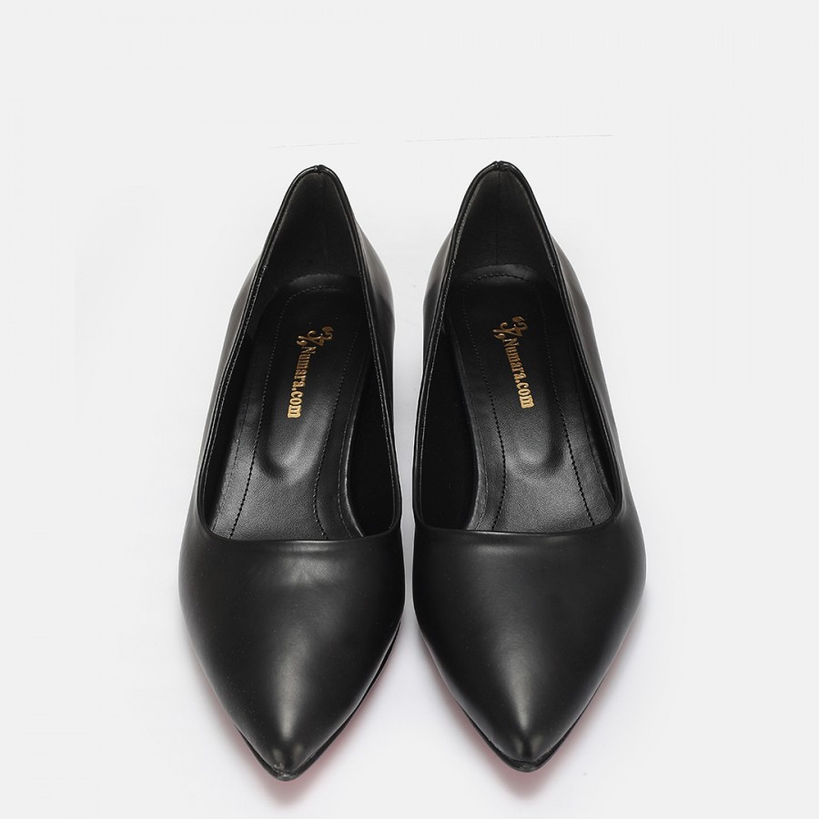 Stiletto Ayakkabı Siyah Az Topuklu