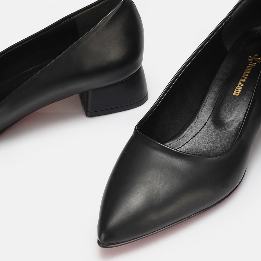 Stiletto Ayakkabı Siyah Az Topuklu