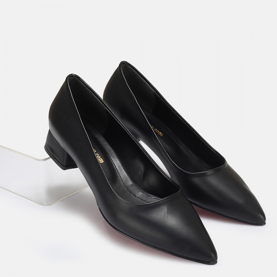 Stiletto Ayakkabı Siyah Az Topuklu