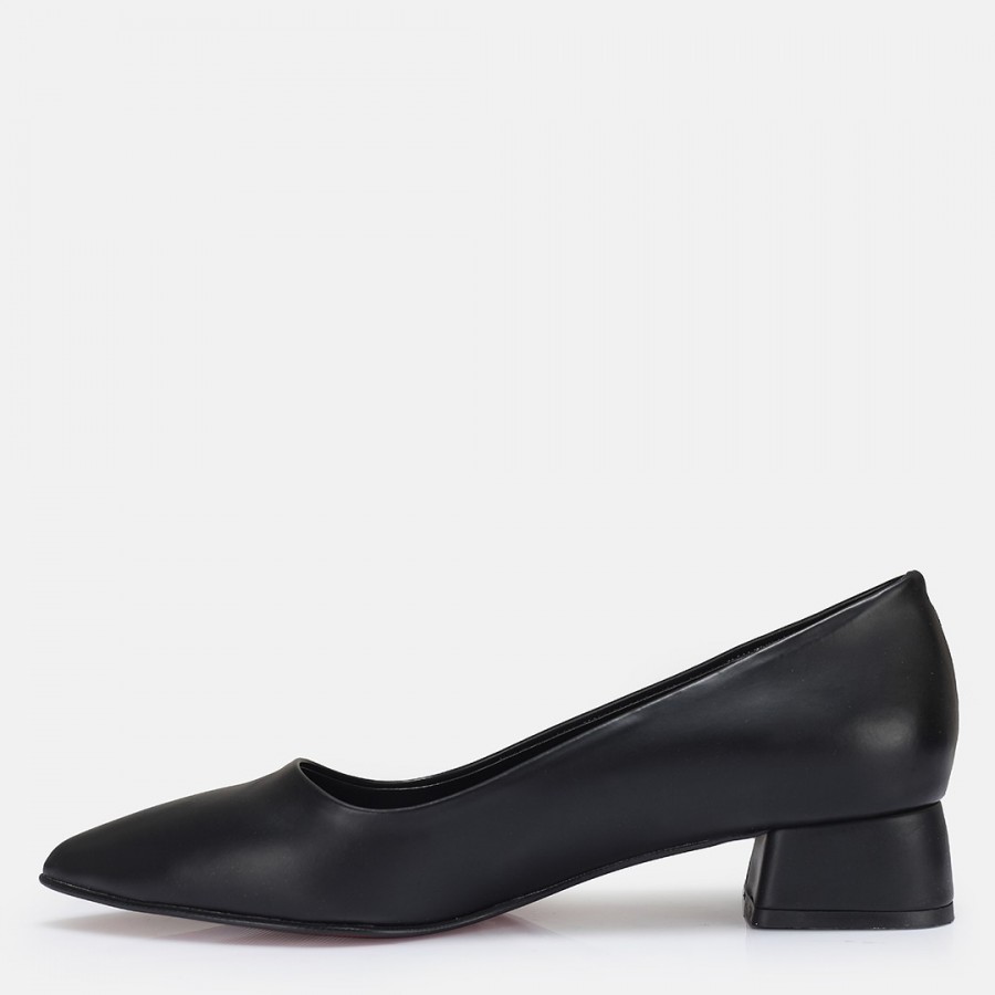 Stiletto Ayakkabı Siyah Az Topuklu