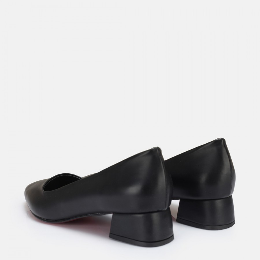 Stiletto Ayakkabı Siyah Az Topuklu