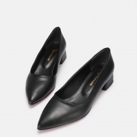 Stiletto Ayakkabı Siyah Az Topuklu