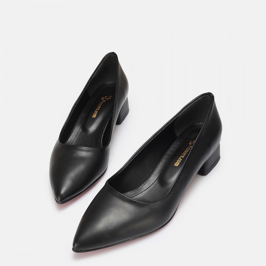 Stiletto Ayakkabı Siyah Az Topuklu