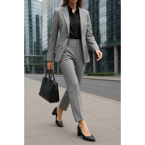 Stiletto Ayakkabı Siyah Kalın Topuk