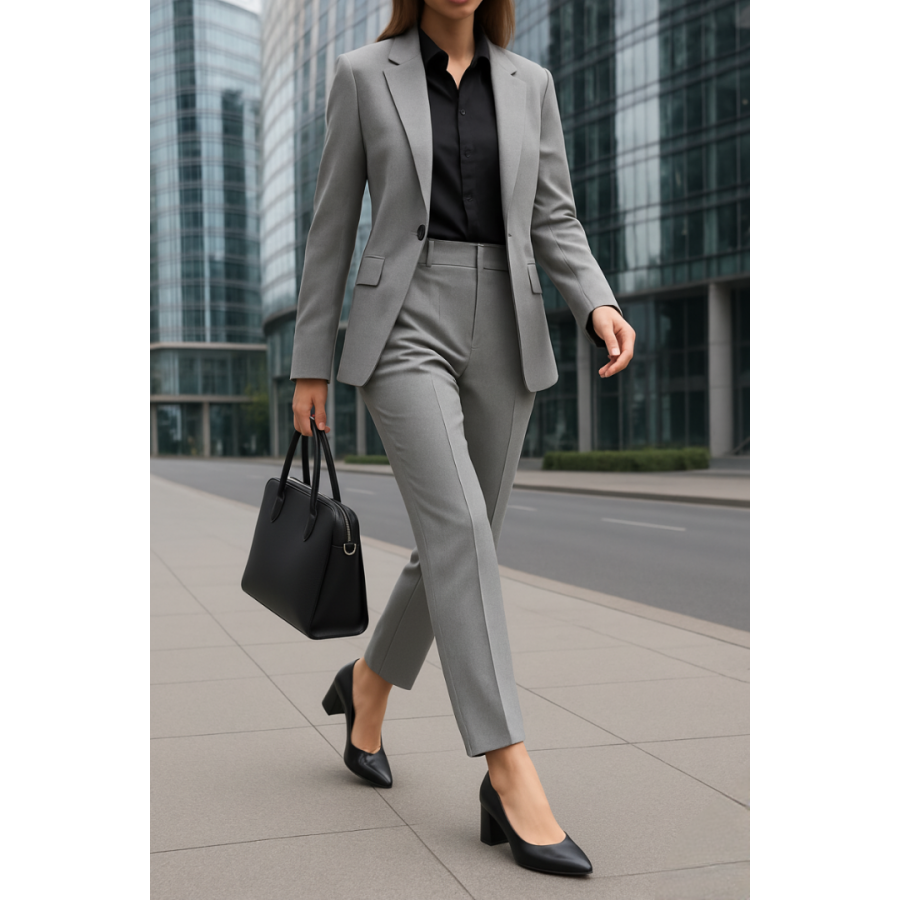 Stiletto Ayakkabı Siyah Kalın Topuk