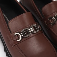 Tokalı Loafer Ayakkabı Kahverengi Hakiki Deri
