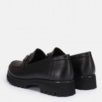 Tokalı Loafer Ayakkabı Siyah Hakiki Deri