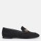 Loafer Ayakkabı Siyah Süet Taşlı