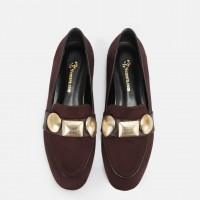 Loafer Ayakkabı Kahverengi Tokalı